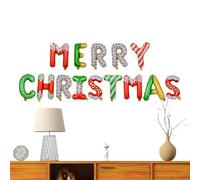 Bannière de ballons Noël - Ensemble de papier d'aluminium 16 pouces | Ballons de vacances à gonflage rapide, à suspendre au mur affichage de la saison, kit de décoration festive | Rassemblemen