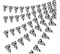 Bannière de Banderole de Vache, bannière Fanion imprimée Vache Noire et Blanche pour décoration fête sur Le thème des Animaux la Ferme