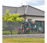Bannière de bienvenue - Bannière de vacances - Animaux scandinaves - Bannière murale à suspendre - Drapeau photo - Toile de fond avec 4 trous - Panneau de porche - Bannière de porte - Décoration de