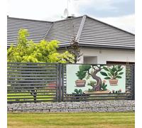 Bannière de bienvenue - Bannière de vacances - Bannière murale à suspendre - Drapeau pour photo - Toile de fond avec 4 trous - Panneau de porche - Bannière de porte - Décoration de fête - Petite