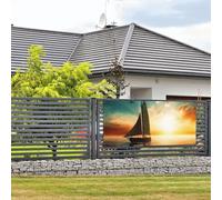 Bannière de bienvenue - Bannière de vacances - Bannière murale - Drapeau - Photo - Toile de fond avec 4 trous - Panneau de porche - Bannière de porte - Décoration de fête - Fournitures de fête