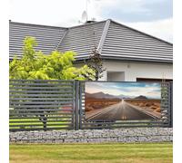 Bannière de bienvenue - Bannière de vacances - Paysage du désert - Bannière murale à suspendre - Drapeau photo - Toile de fond avec 4 trous - Panneau de porte - Décoration de fête - Petite taille