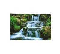 Bannière de bienvenue en forme de cascade qui coule vers le bas pour photographie, toile de fond d'anniversaire, décoration murale, panneau de 61 x 90 cm, bannière et panneau pour clôture, jardin