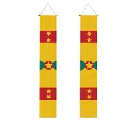 Bannière de bienvenue imprimée drapeau de la Grenade, drapeaux verticaux pour décoration intérieure et extérieure, 180 x 30 cm