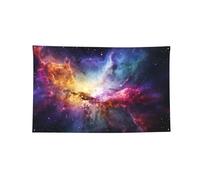 Bannière de bienvenue nébuleuse et galaxie dans l'univers - Toile de fond pour photographie d'anniversaire - Décoration murale - 1,2 x 1,8 m - Bannière et panneau pour clôture, jardin, décoration