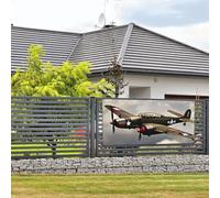 Bannière de bienvenue pour fête de vacances, avion de la guerre mondiale, bannière murale à suspendre, drapeau, photographie, toile de fond avec 4 trous, panneau de porche, bannière de porte