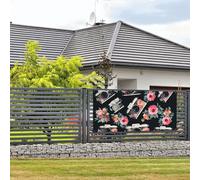 Bannière de bienvenue pour fête de vacances - Bannière à suspendre au mur - Bannière pour photo - Toile de fond avec 4 trous - Panneau de porche, bannière de porte - Décoration de fête - Fournitures