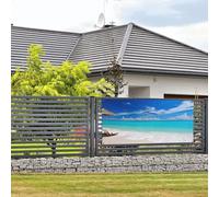 Bannière de bienvenue pour fête de vacances - Bannière blanche à suspendre au mur - Bannière pour photo - Toile de fond avec 4 trous - Bannière de porte - Décoration de fête - Fournitures de fête