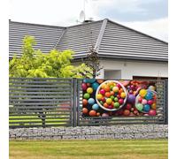 Bannière de bienvenue pour fête de vacances - Bannière colorée à suspendre au mur - Bannière pour photo - Toile de fond avec 4 trous - Décoration de fête - Petite taille