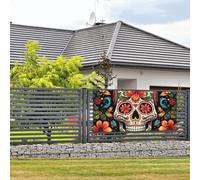 Bannière de bienvenue pour fête de vacances - Bannière colorée en sucre - Bannière murale à suspendre pour photo - Toile de fond avec 4 trous - Panneau de porte - Décoration de fête - Petite taille
