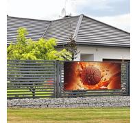 Bannière de bienvenue pour fête de vacances, bannière de basket-ball, bannière murale à suspendre pour photo, photographie, toile de fond avec 4 trous, panneau de porche, bannière de porte, couverture