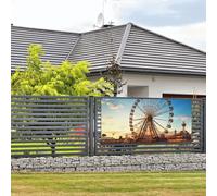 Bannière de bienvenue pour fête de vacances, bannière de grande roue à suspendre au mur, bannière pour photo, photographie, toile de fond avec 4 trous, panneau de porche, bannière de porte, décoration