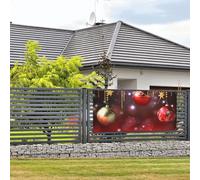 Bannière de bienvenue pour fête de vacances - Bannière de Noël à suspendre au mur - Drapeau pour photo - Toile de fond avec 4 trous - Panneau de porche - Bannière de porte - Décoration de fête