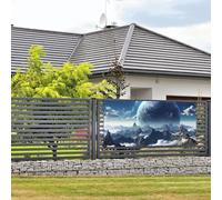 Bannière de bienvenue pour fête de vacances - Bannière fantastique à suspendre au mur - Drapeau photo - Toile de fond avec 4 trous - Panneau de porche - Bannière de porte - Décoration de fête - Petite