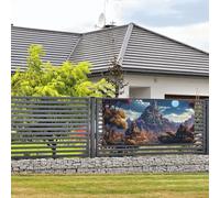 Bannière de bienvenue pour fête de vacances - Bannière fantastique à suspendre au mur - Drapeau photo - Toile de fond avec 4 trous - Panneau de porte - Décoration de fête - Petite taille