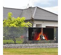 Bannière de bienvenue pour fête de vacances - Bannière murale à suspendre - Drapeau photo - Toile de fond avec 4 trous - Panneau de porche - Bannière de porte - Décoration de fête - Petite taille