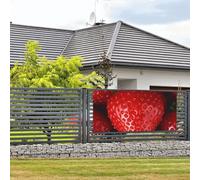 Bannière de bienvenue pour fête de vacances - Bannière murale à suspendre - Drapeau - Photo - Toile de fond avec 4 trous - Panneau de porche - Bannière de porte - Décoration de fête - Petite taille