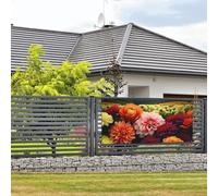 Bannière de bienvenue pour fête de vacances - Belles fleurs - Bannière murale à suspendre - Drapeau pour photo - Toile de fond avec 4 trous - Panneau de porte - Décoration de fête - Fournitures de