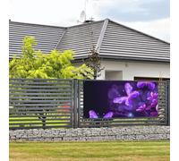 Bannière de bienvenue pour fête de vacances - Jolie bannière murale violette à suspendre pour photo - Toile de fond avec 4 trous - Panneau de porte - Décoration de fête - Fournitures de fête - Taille