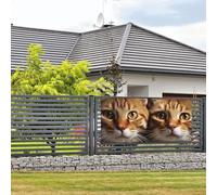 Bannière de bienvenue pour fêtes de fin d'année, bannière de chat à suspendre au mur, bannière pour photo, photographie, toile de fond avec 4 trous, panneau de porche, bannière de porte, décoration de