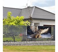 Bannière de bienvenue pour fêtes de fin d'année, bannière de hibou volant, bannières à suspendre au mur, bannière pour photo, photographie, toile de fond avec 4 trous, panneau de porche, bannière de
