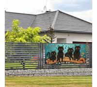 Bannière de bienvenue pour fêtes de fin d'année, motif chats allongés sur le clavier du piano, bannière murale à suspendre pour photo, photographie, toile de fond avec 4 trous, panneau de porche