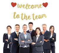 Bannière de bienvenue pour les nouveaux membres de l'équipe, les enseignants (doré)