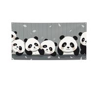 Bannière de bienvenue pour photographie - Bannière amusante pour bébé panda - Accessoires photo pour clôture, anniversaire, jardin, fête, cadeaux - Décoration murale - 119 x 61 cm
