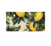 Bannière de bienvenue pour photographie - Bannière de fond - Panneau de citron - Accessoires photo pour clôture, anniversaire, jardin, fête, faveurs, décoration murale, drapeau 180 x 89 cm
