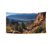 Bannière de bienvenue pour photographie - Bannière de fond Pikes Peak Colorado - Accessoires photo - Bannière pour clôture, anniversaire, jardin, fête - Décoration murale - 177,8 x 88,9 cm
