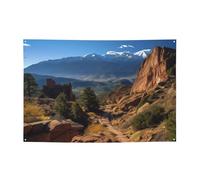 Bannière de bienvenue pour photographie - Bannière de fond Pikes Peak Colorado - Accessoires photo - Bannière pour clôture, anniversaire, jardin, fête - Décoration murale - 180 x 120 cm
