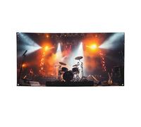 Bannière de bienvenue pour photographie - Bannière de fond pour concert - Accessoires photo pour clôture, anniversaire, jardin, fête, faveurs, décoration murale, drapeau 180 x 89 cm