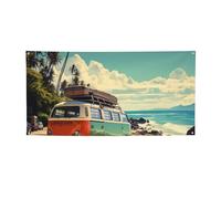 Bannière de bienvenue pour photographie - Bannière de fond pour voyage d'été - Accessoires photo pour clôture, anniversaire, jardin, fête, faveurs, décoration murale, drapeau 180 x 89 cm