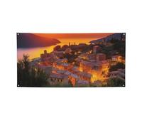 Bannière de bienvenue pour photographie - Bannière italienne - Accessoires photo pour clôture, anniversaire, jardin, fête, faveurs - Décoration murale - 180 x 89 cm