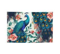 Bannière de bienvenue pour photographie - Beau paon - Accessoires photo - Bannière pour clôture, anniversaire, jardin - Fournitures de fête - Décoration murale - 180 x 120 cm