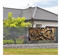 Bannière de bienvenue pour photographie de fête, arrière-plan photo, engrenages steampunk cool, panneau de porte, bannière à suspendre, décoration murale, panneau de bienvenue, panneau de bienvenue