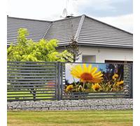 Bannière de bienvenue pour photographie de fête, arrière-plan photo, fleur jaune sous le soleil, panneau de porte, bannière à suspendre, décoration murale, panneau de bienvenue, décoration de fête