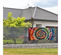 Bannière de bienvenue pour photographie de fête, arrière-plan photo, fond coloré en spirale tie-dye panneau de porte à suspendre, bannière murale, décoration de porche de bienvenue, fournitures de