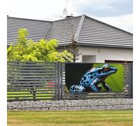 Bannière de bienvenue pour photographie de fête, arrière-plan photo, grenouille, panneau de porte bleu, bannière à suspendre, décoration murale, panneau de bienvenue, décoration de fête, petit