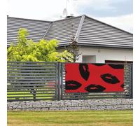 Bannière de bienvenue pour photographie de fête, arrière-plan photo, lèvres rouges et noires, panneau de porte, bannière à suspendre, décoration murale, panneau de bienvenue, décoration de fête, petit