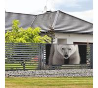 Bannière de bienvenue pour photographie de fête, arrière-plan photo, ours polaire, panneau de porte, bannière à suspendre, décoration murale, panneau de bienvenue, décoration de fête, petit