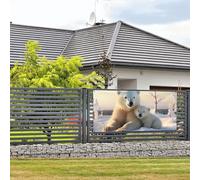 Bannière de bienvenue pour photographie de fête, arrière-plan photo, ours polaires, panneau de porte, bannière à suspendre, décoration murale, panneau de bienvenue, décoration de fête, petit