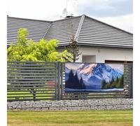 Bannière de bienvenue pour photographie de fête, arrière-plan photo, panneau de montagne enneigée, bannière à suspendre, bannière murale, décoration de porche de bienvenue, fournitures de décoration