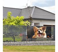 Bannière de bienvenue pour photographie de fête, arrière-plan photo, panneau de porte en forme de chien corgi mignon, bannière à suspendre, décoration murale, panneau de bienvenue pour porche