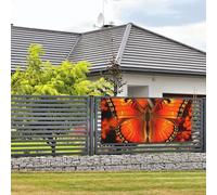 Bannière de bienvenue pour photographie de fête, arrière-plan photo, panneau de porte en forme de papillon orange, bannière à suspendre, décoration murale, panneau de bienvenue, décoration de fête