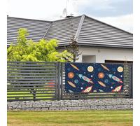 Bannière de bienvenue pour photographie de fête, arrière-plan photo, panneau de porte fusée dans l'espace, bannière à suspendre, décoration murale, panneau de bienvenue, décoration de fête, petit