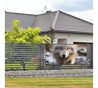 Bannière de bienvenue pour photographie de fête, arrière-plan photo, panneau de porte loup marchant, bannière à suspendre, décoration murale, panneau de bienvenue, décoration de fête, petit