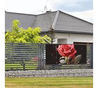 Bannière de bienvenue pour photographie de fête, arrière-plan photo, roses rouges et panneau d'amour, bannière à suspendre, décoration murale, panneau de bienvenue pour porche, décoration de fête