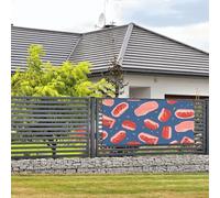 Bannière de bienvenue pour photographie de fête, arrière-plan photo, tranches de viande, panneau de porte, bannière à suspendre, décoration murale, panneau de bienvenue, décoration de fête, petit