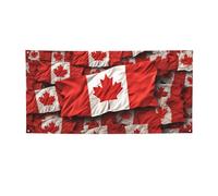 Bannière de bienvenue pour photographie - Drapeau canadien - Accessoires photo - Bannière pour clôture, anniversaire, jardin, fête - Décoration murale - 119 x 61 cm